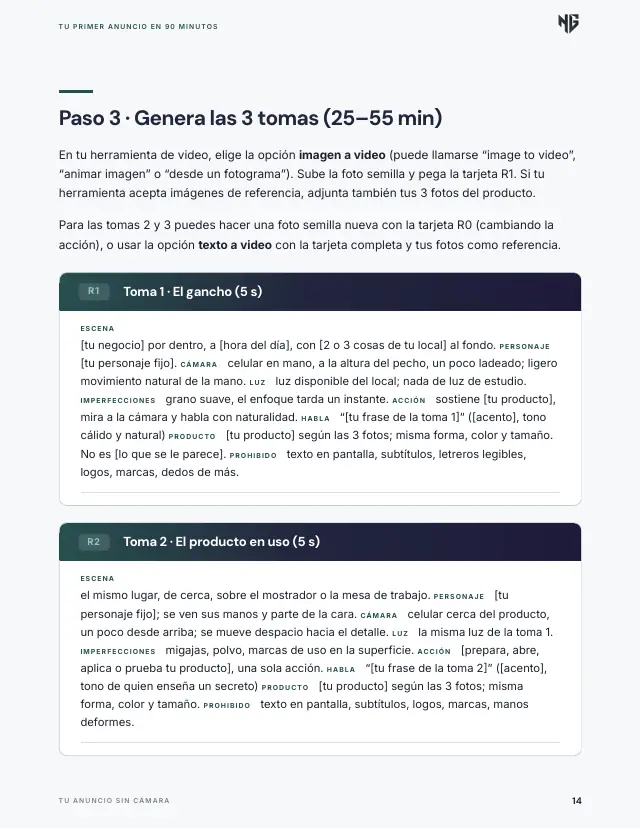 Página 14 de la guía: Cap. 1 · Paso 3: las tarjetas R1 y R2, toma por toma
